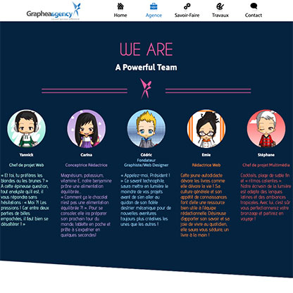 Création d'un site Internet pour Graphea Agency